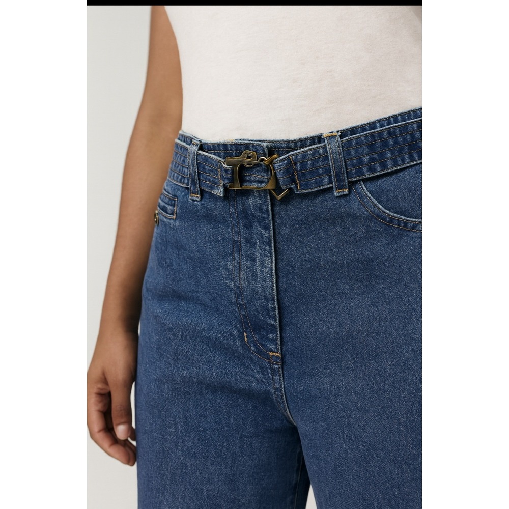 Lauren Ralph Lauren Belted Denim Jeans Women's Size 8 Dark Wash